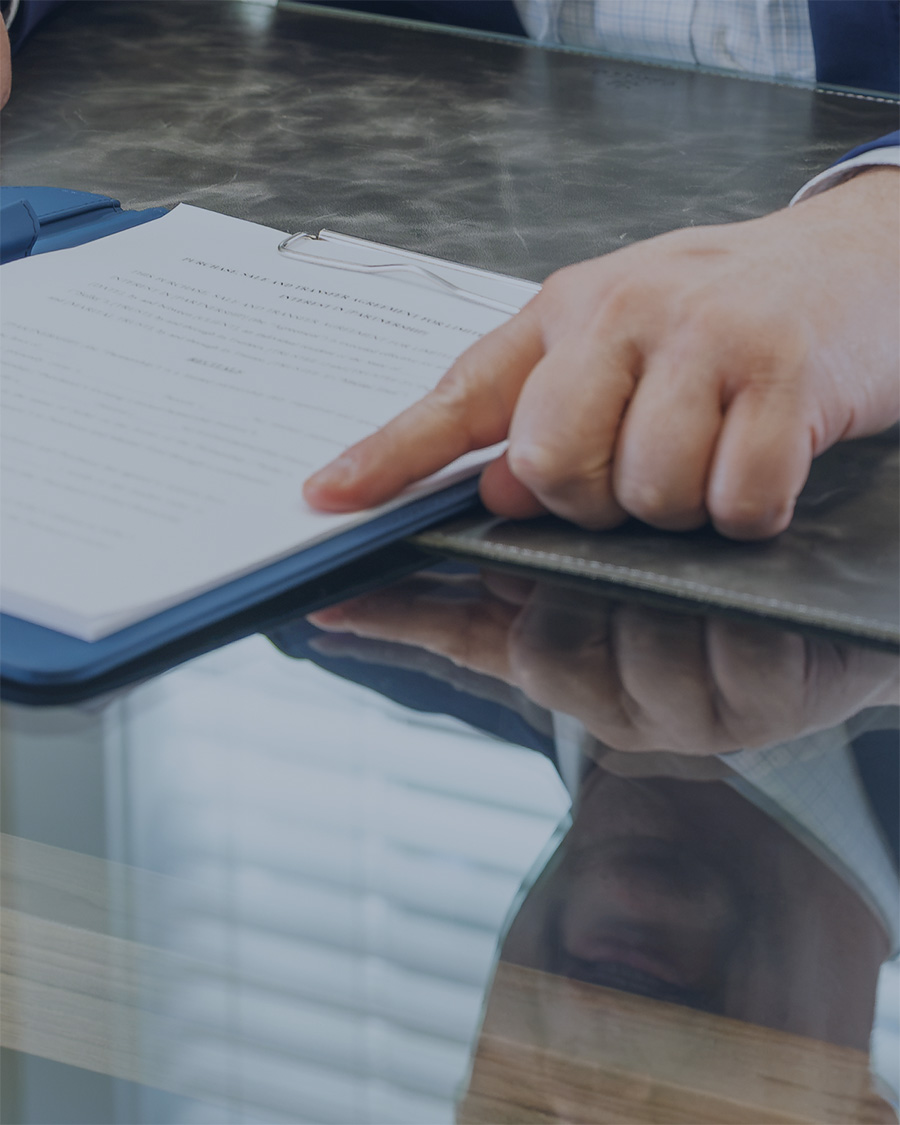 Close-up of an estate planning document being reviewed during the planning process