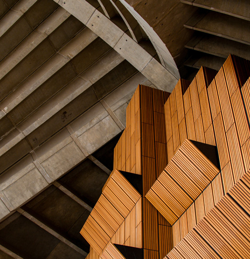 White architectural pattern representing structure and coordination in estate planning
